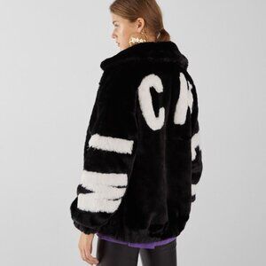 Bershka Mickey Fur Coat